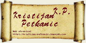 Kristijan Petkanić vizit kartica